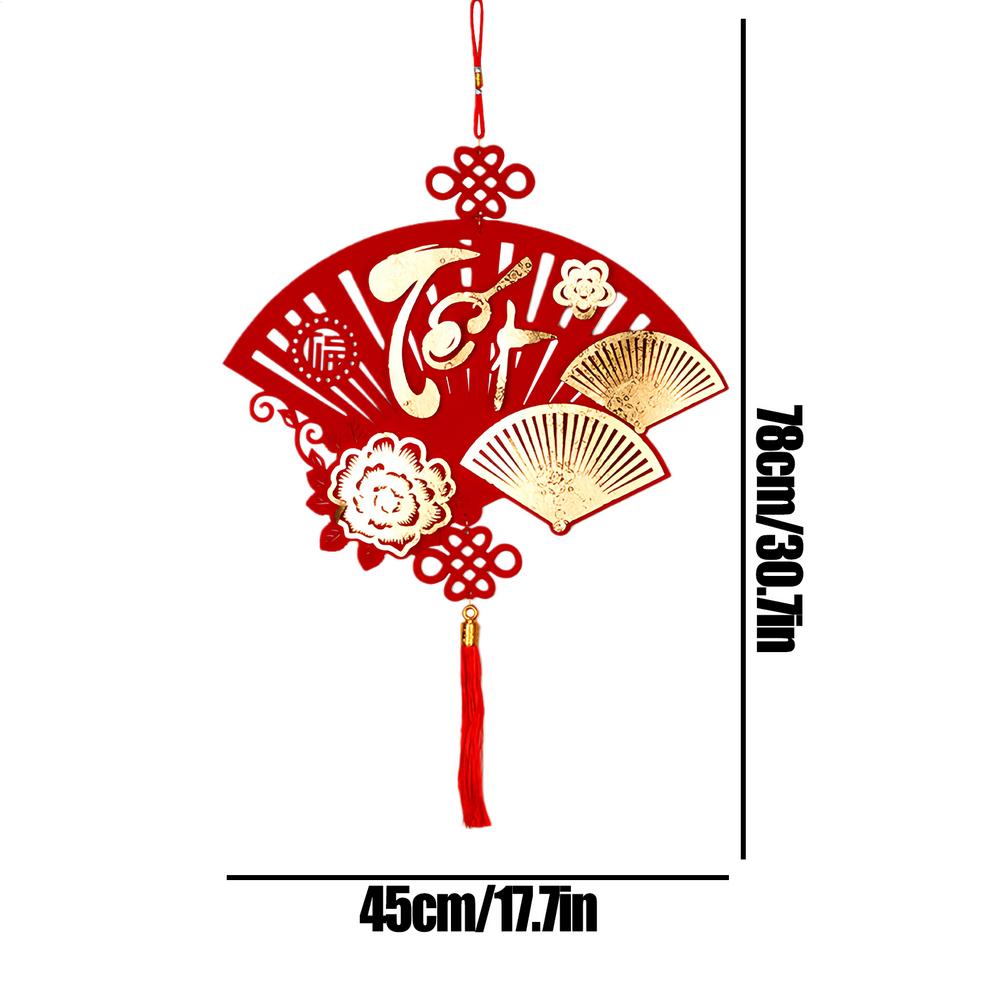 2026 Lunar New Year Decorations Non-woven Fleece Felt Vietnamese Spring Festival New Year Good Luck Pendant for Home Office Car