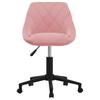Swivel Office Chair In Pink Velvet