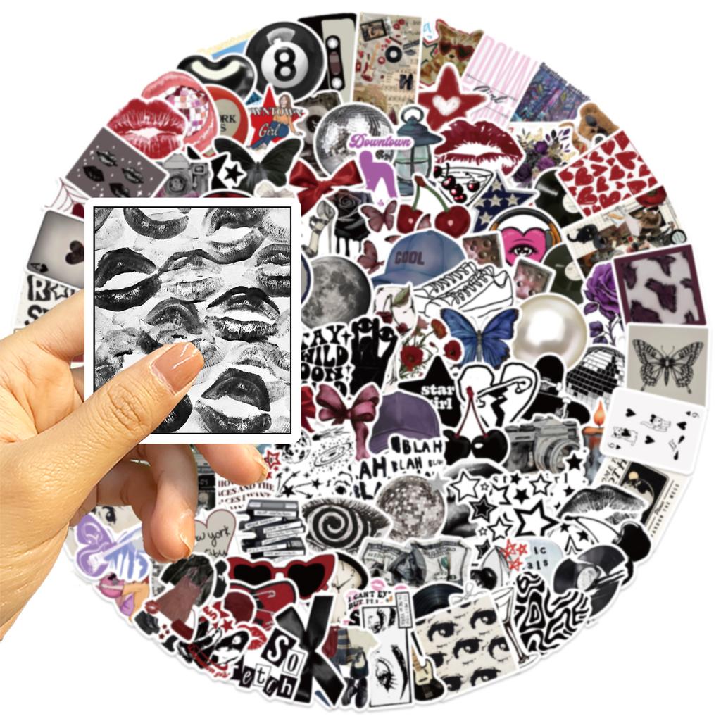 50/100/150PCS Retro Downtown Girls Aesthetics Cartoon Graffiti Stickers Phone Guitar Laptop Suitcase Waterproof Sticker Kids Toy