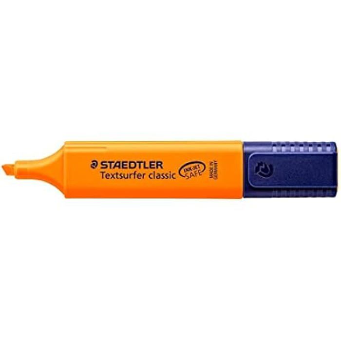 Surligneur - STAEDTLER - Textsurfer Classic 364 - Pointe Biseautée 1 À 5 Mm - Rechargeable - 10 Pièces