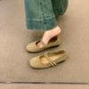 Flat bottom retro niche suede Mary Jane single shoes women's shoes 2025 new spring and autumn with skirt ballet shoes
