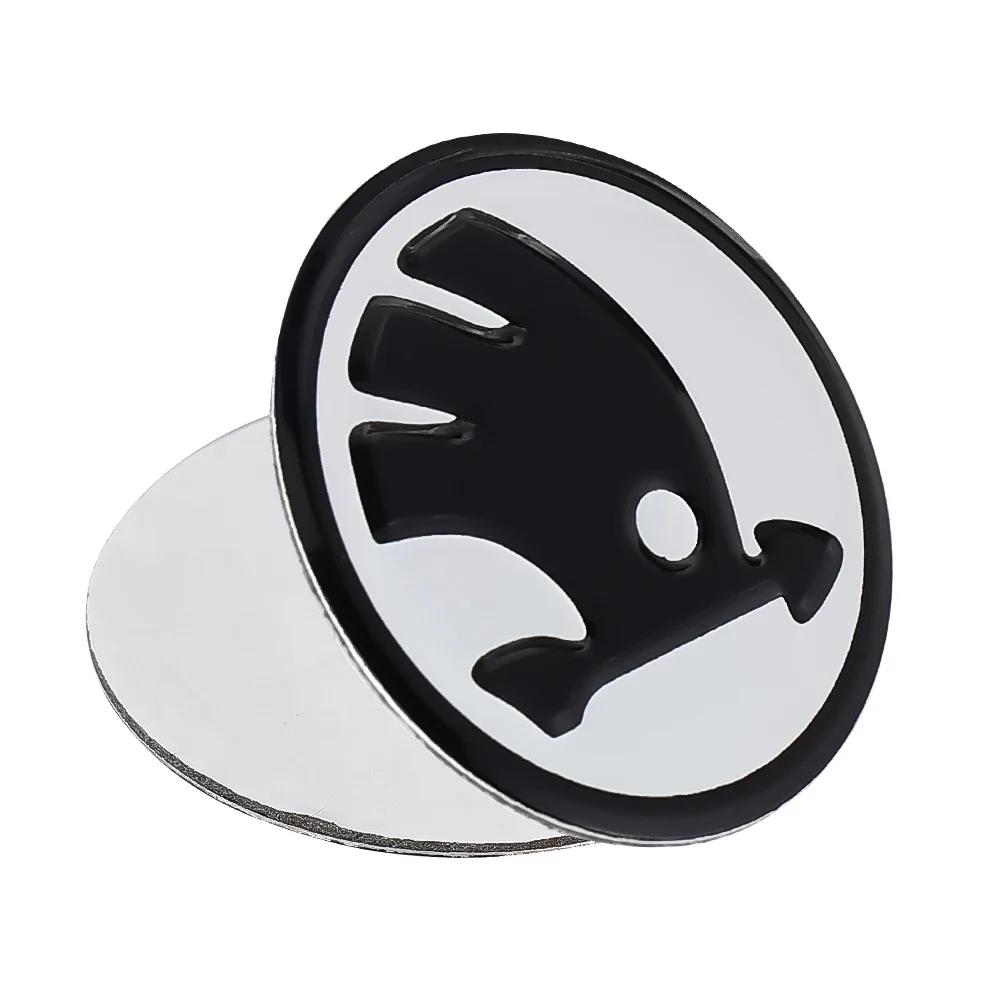 Emblema per Volante Auto in Lega di Alluminio 43/44mm per Skoda Rapid Spaceback Octavia Superb Rapid Fabia Accessori Interni Auto
