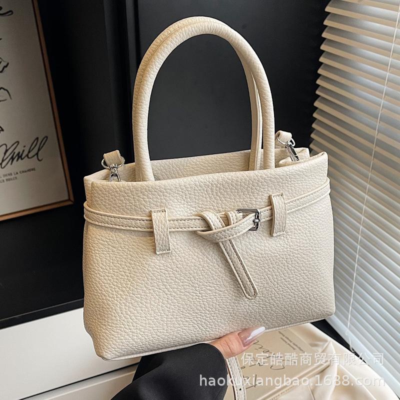 Premium Hand Bag Women's 2025 New Trendy Fashion Textured Shoulder Bag Commuter Messenger Bucket Bag