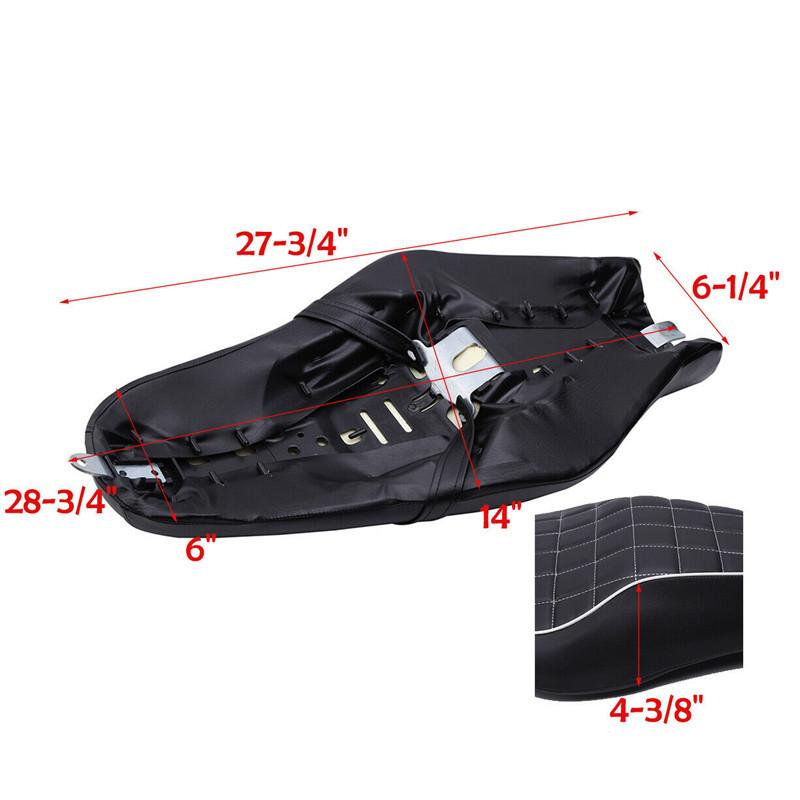 Motorcycle Front Driver Rear Passenger Two Up Leather Seat Cushion for Harley Davidson Sportster Iron 883 SuperLow 1200T