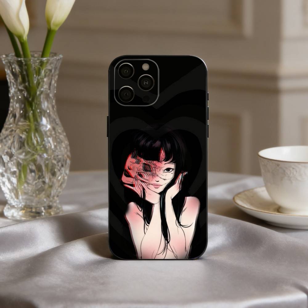 Movie H-Horror T-Tomie-E Phone Case For iPhone 17pro,16,15,14,13,12,11 Plus,Pro Max,XS,Soft Silicone Black Cover
