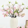 Decorative Fake Cherry Blossoms Branches Silk Artificial Faux Plants  Wedding Decoration