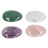 4Pcs Worry Stones Pink Purple Green White Natural Material Anxiety Relief Thumb Stones for Pressure