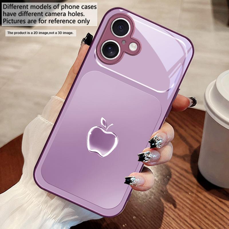 Metallic Gray Texture For iPhone 17 Air 16 E 15 14 13 Plus 12 Mini 11 17 Pro Max XR Xs Max 16E 7 8 Tempered Glass Phone Case