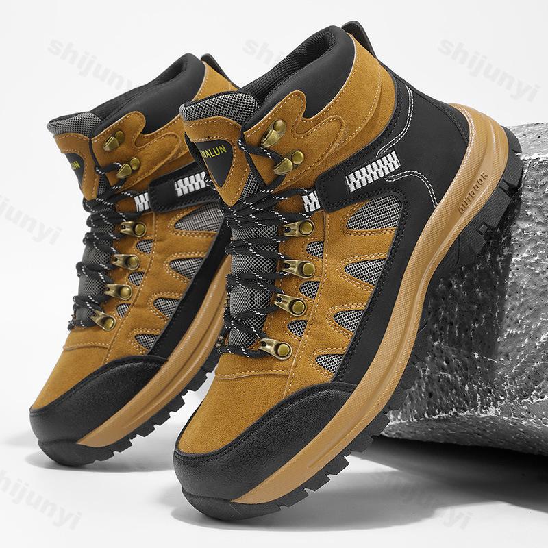 Autumn Men Outdoor Ankle Boots 2026 Comfortable Non Slip Casual Shoes Short Boots Fashion High Top Sports Shoe Large Size 39-48