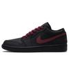 Air Jordan 1 Back To The Past Low Top Vintage Basketball Shoes Unisex Black Red 553558-043(Team990-)