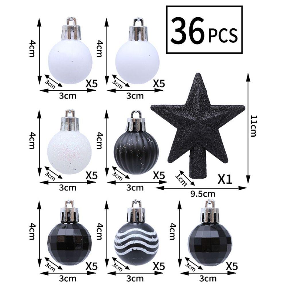 36Pcs Electroplated Christmas Tree Topper Christmas Supplies  Christmas Home Decoration