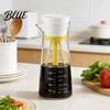 Salad Dressing Blender Glass Oil Dispenser with Built-In Mixer Leak-Proof Quick Bottle Easy-Clean Dishwasher Safe Condiment for Kitchen Grilling
