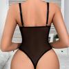 New Fun Jumpsuit Lingerie Neck Mesh Sexy Black Vest Sexy Onesie