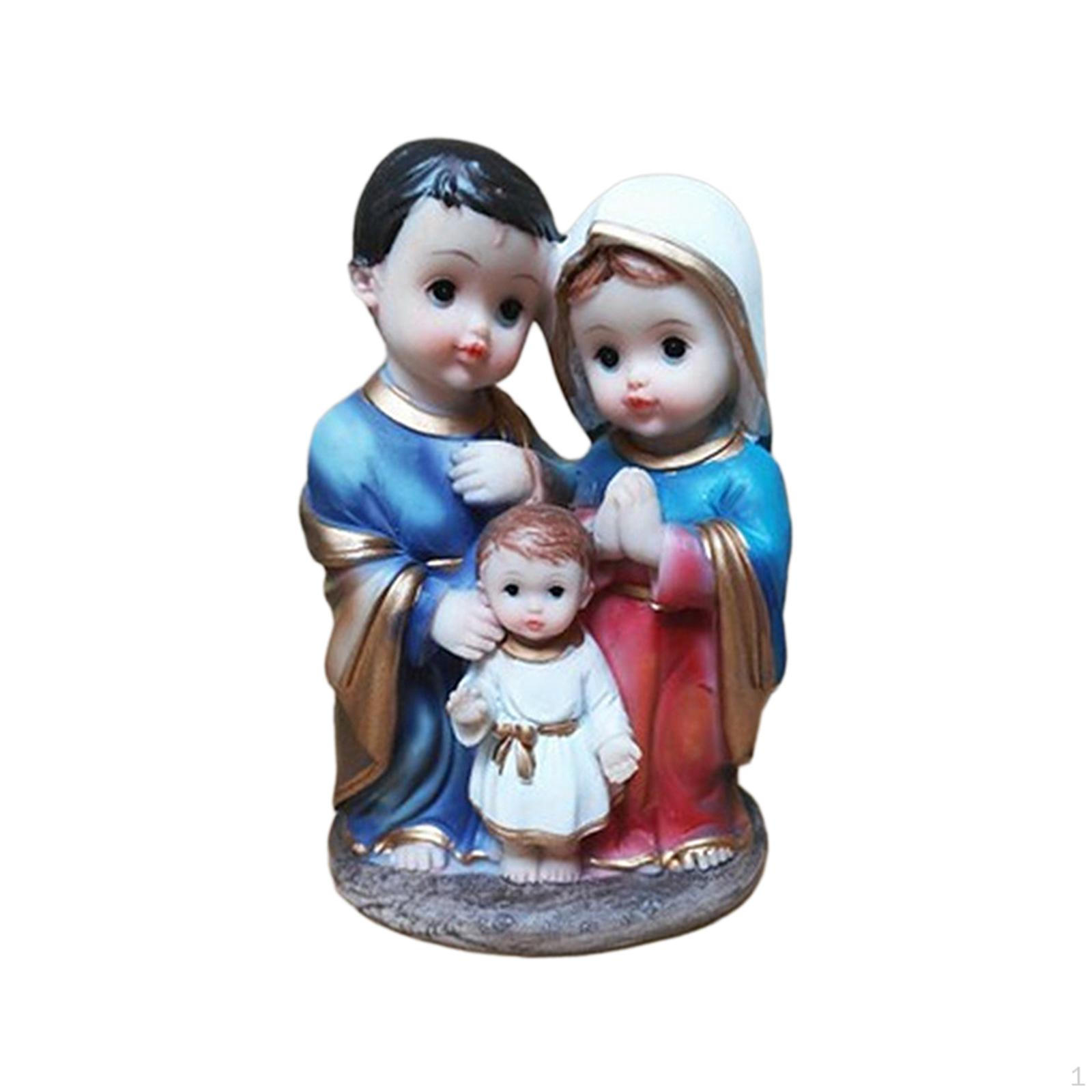 Holy Family Statue, Mother Mary Religious Jesus Joseph, Joseph Figure,