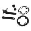 Fahrrad Hohlkurbelgarnitur Aluminiumlegierung 38T Narrow Wide Kettenblatt und 36 bis 38T Kettenschutz für Outdoor-Fahrten