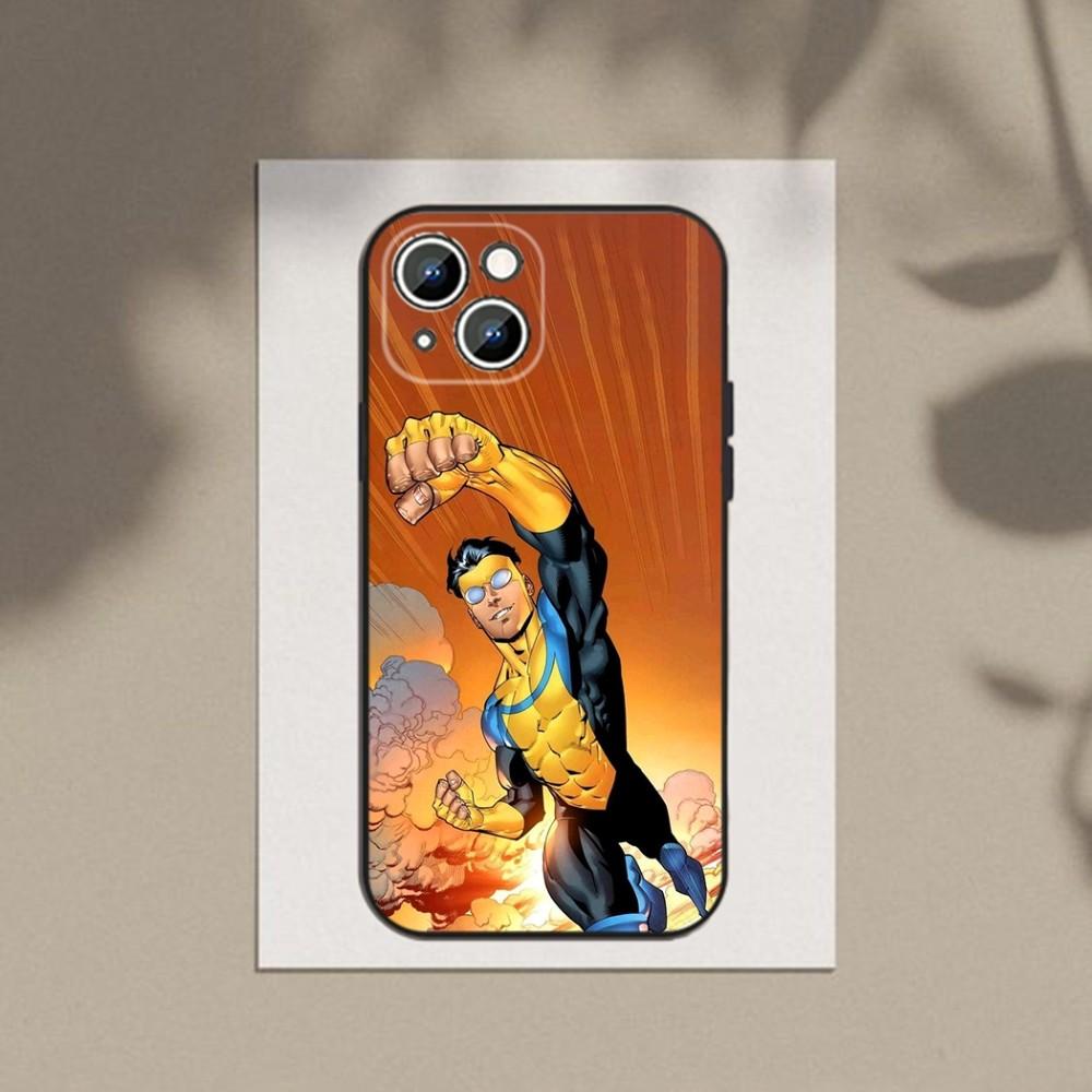 I-Invincible-Cartoon  Phone Case Phone Case For Apple iPhone 15,14,13,12,11,XS,XR,X,8,7,Pro,Max,Plus,mini Silicone Black Cover