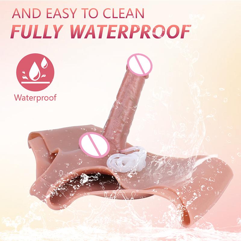 SXXY Strap On DildoSkin Squirting Penis With Silicone Pants  Ejaculation Realistic Dildo Underwear Skin Touch Sex Toys for Women