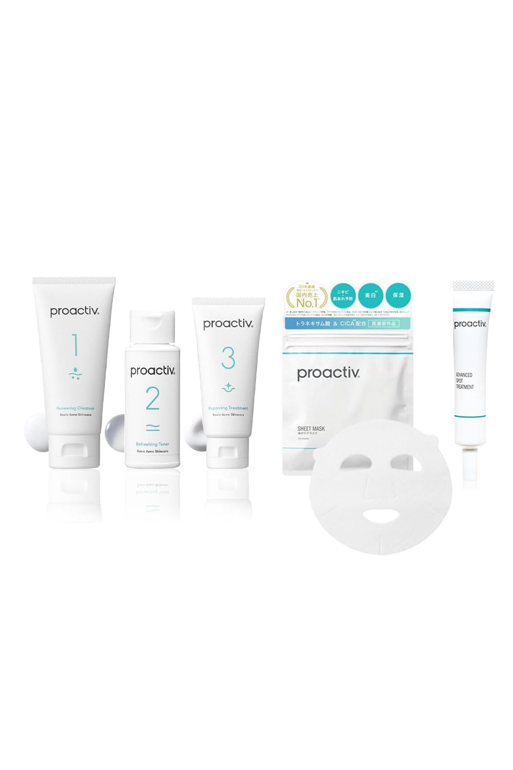 

Proactiv Набор 1 флакон Очищающего средства для обновления кожи 1 флакон Освежающего тоника 1 флакон Восстанавливающего крема 10 Proactiv