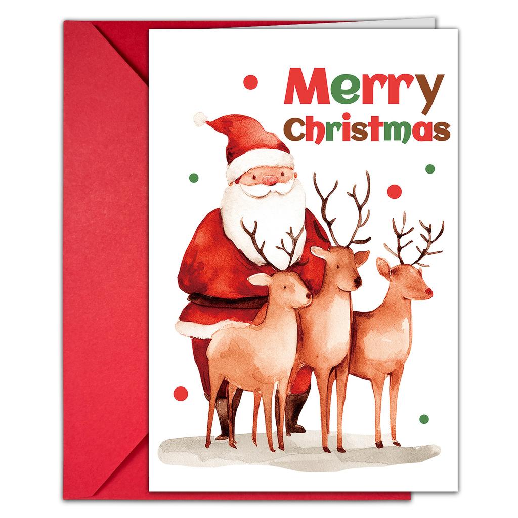 10 Cartoon Christmas Greeting Card Envelopes Set With A Variety Of Creative Christmas Greeting Cards