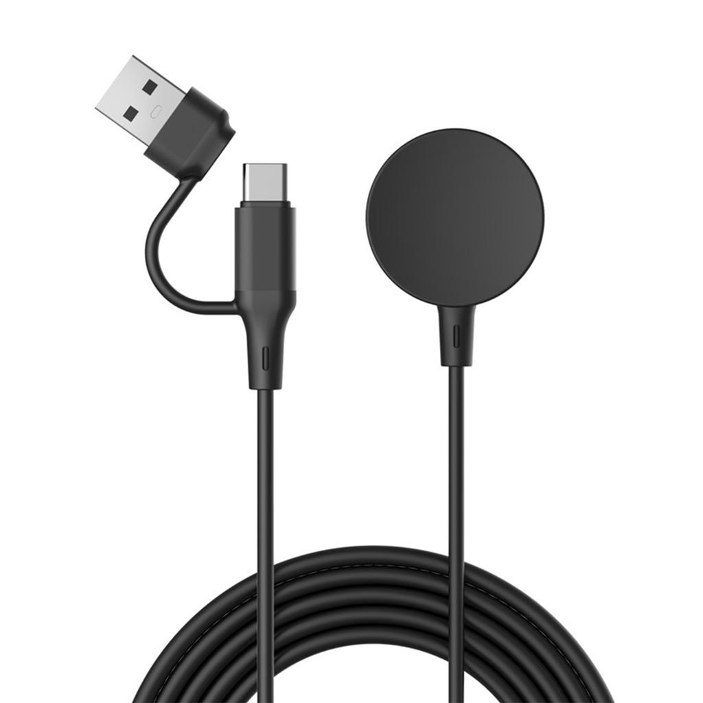 Compact Magnetic Charging Base For Watch 7/7 Ultra Smartwatches Double USB A And USB C Port Fast Charging Design
