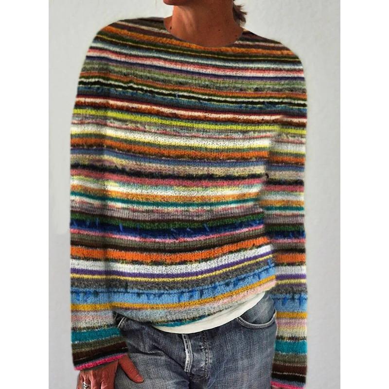 TIFICY Women's Fashion Casual Fall Winter Long Sleeve O-Neck Sweaters