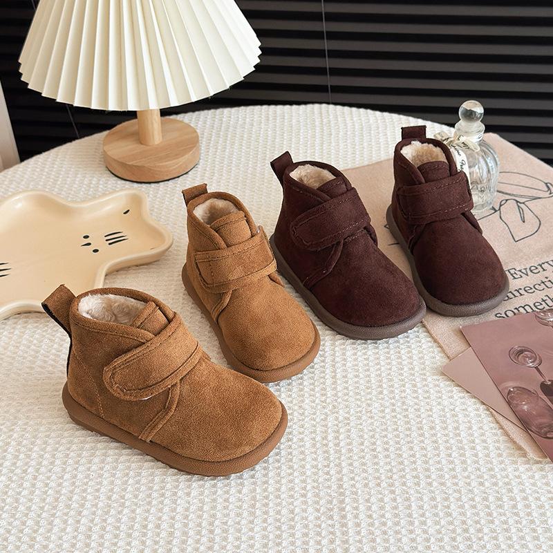 Children's Snow Boots Winter New Velvet Cotton Shoes Girls Thickened Warm Cotton Boots Boys Snow Boots
