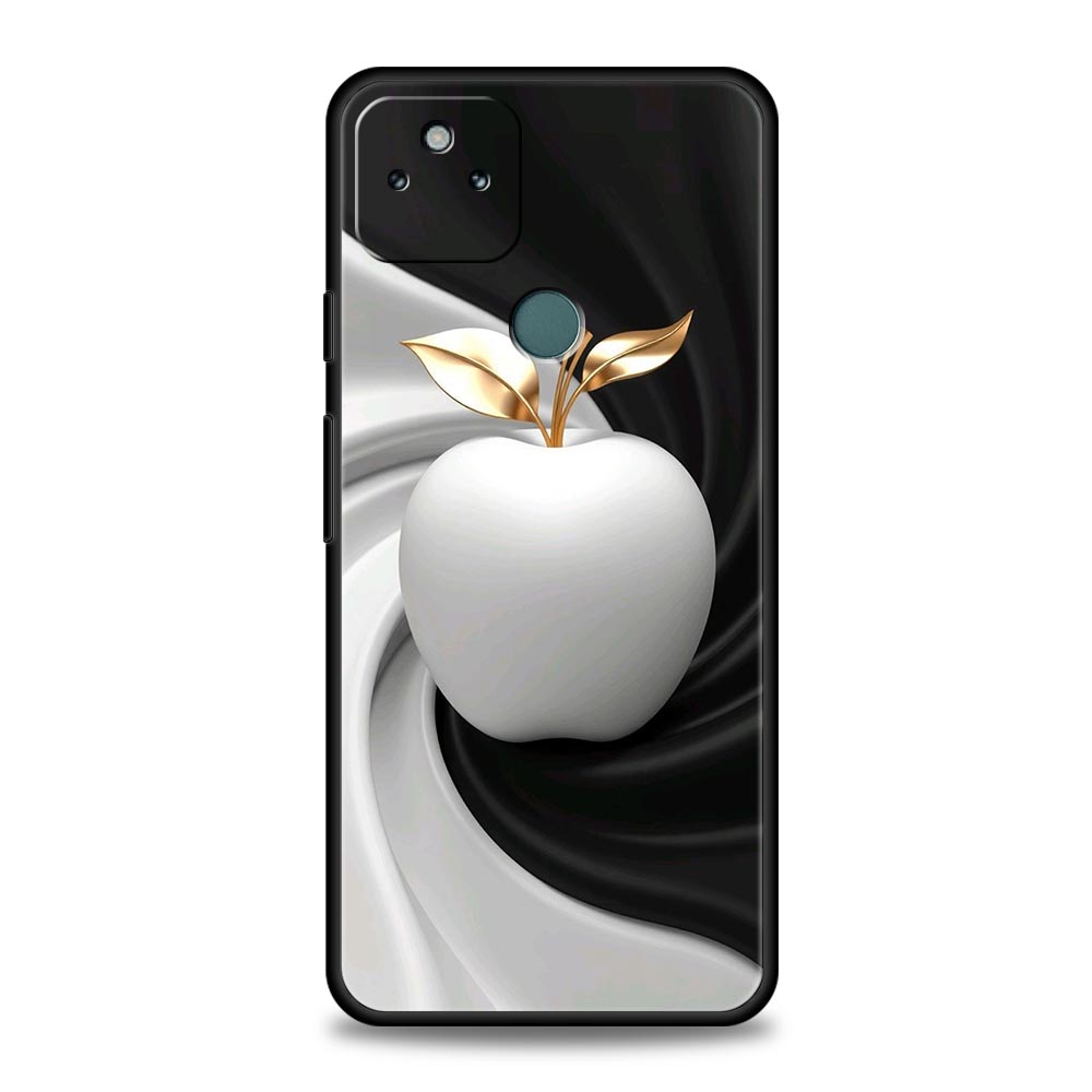 Happy Black Apple Phone Case Cover for Google Pixel 10 9 8 7 6 9A 8A 7A 6A Pro Shockproof Soft TPU 9 Pro XL Shell Capas Fundas