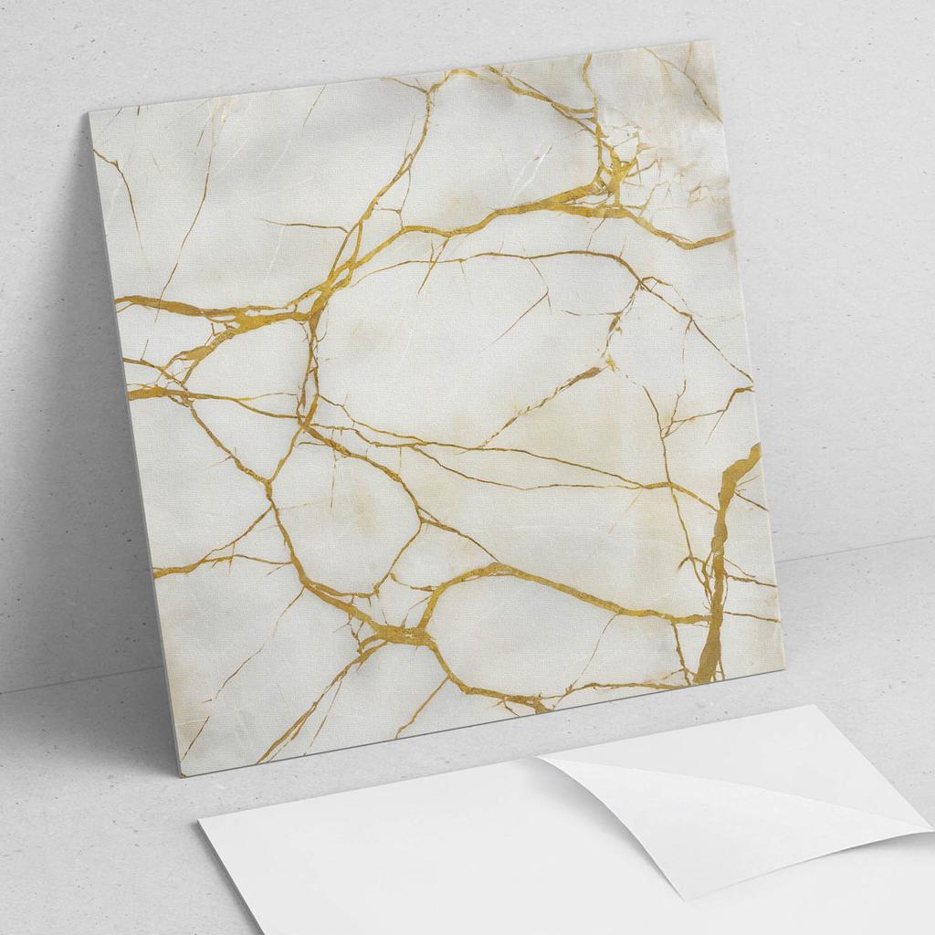 Komplet Kafelków Winylowych Z Wzorem Samoprzylepne Do Sypialni Elegancki Marmur Z Żyłkami 4X50X50 Cm