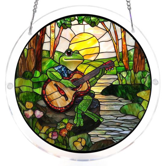 Buntglas-Stil Puzzle Sonnenfänger Acryl Fensterhänger Ornamente DIY Puzzle Kunst Sonnenfänger Set für Erwachsene