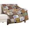Illuminated Manuscript Throw Blanket Cozy Light Blanket for Travel Camping Picnic
