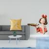 Elegant Home Decoration Cushion Cover And Modern Art Resin Princess Statue Key Holder Tray for