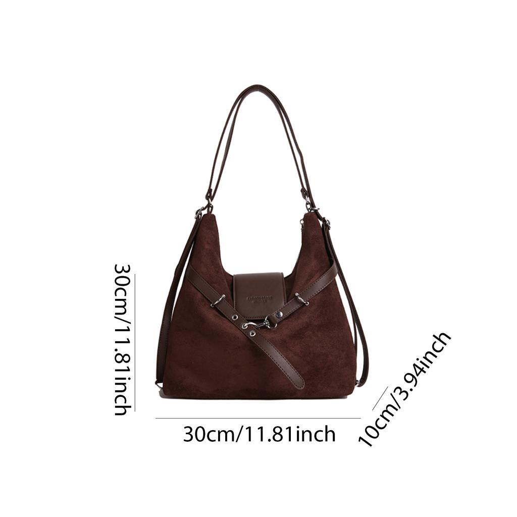 Vintage Fashion Backpack Women Faux Suede Daily Casual Shoulder Bag Designer Luxury Crossbody Bags Shopping Travel Handbags