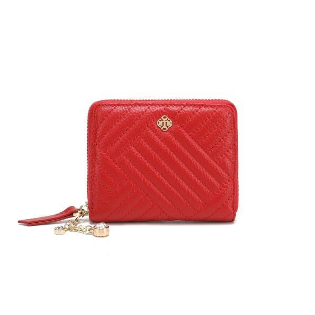 Mari Eclaire's popular item, Natural Cowhide Leather Women's Zipper Half Wallet 226439