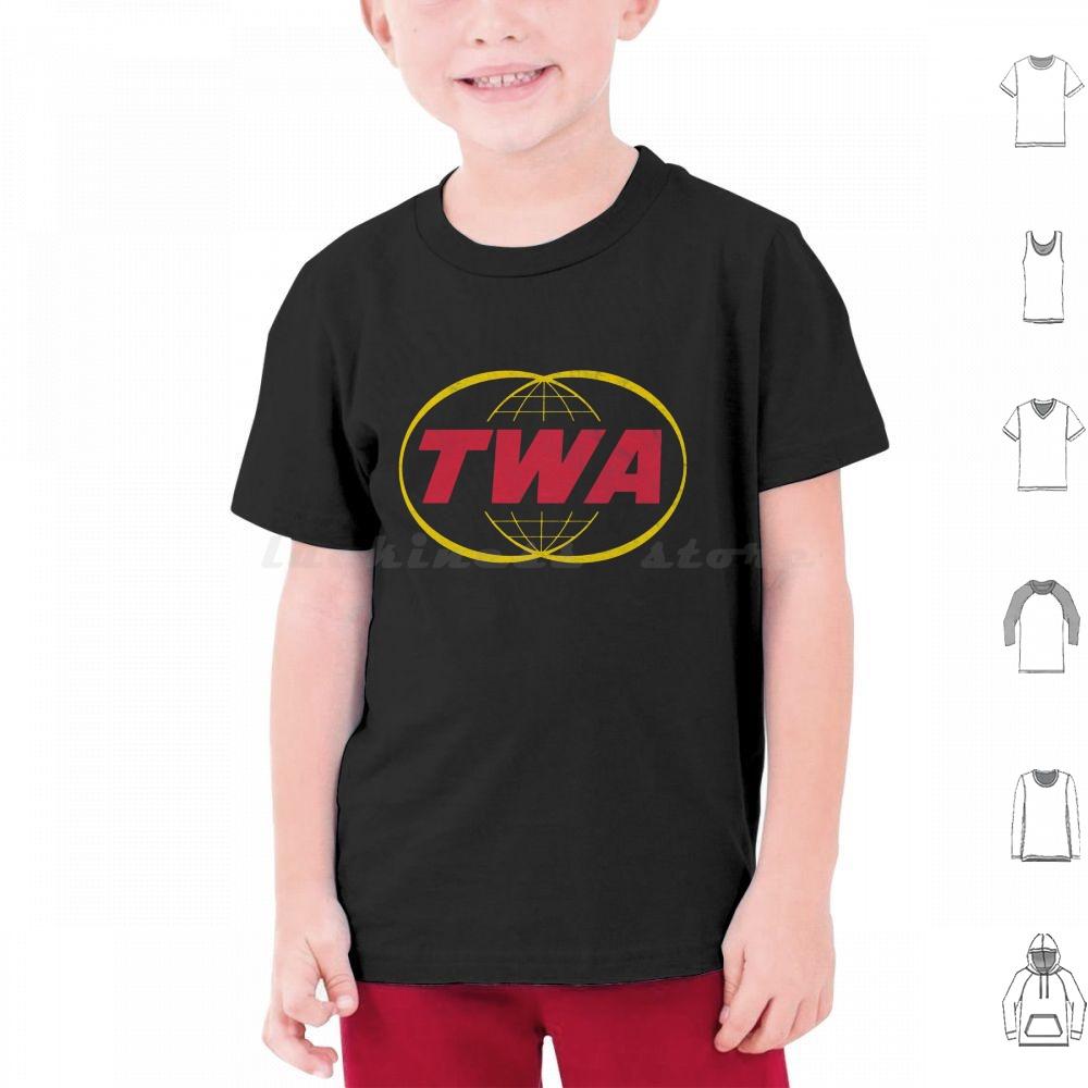 Twa Trans World T Shirt Big Size 100 Cotton Twa Flight Jetliner Pilot Retro Vintage 70s 80s 60 Mid Century Cool Old School