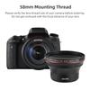 58mm Camera Lens Kit with 0.43X Wide Angle Lens + Macro Lens Aluminum Alloy  DSLR Camera Lens Replacement for Canon EOS