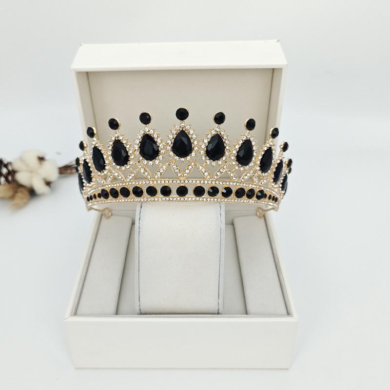 European Style Bridal Crown Accessories Tiara Wedding Dress Tiara Alloy Rhinestone Headband Queen Birthday Party Crown