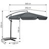 Folding Garden Umbrella, 6 Sections, 350 Cm, With Cover, Plonos Pl-880
