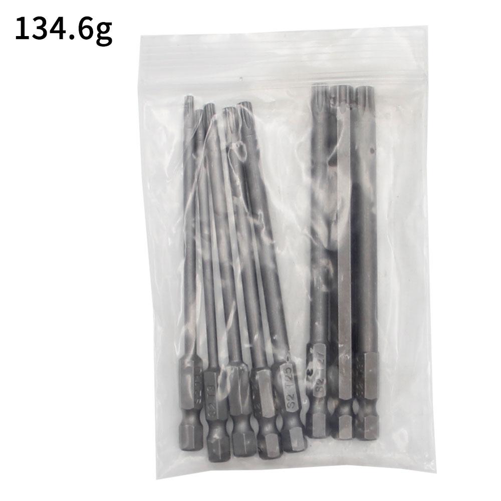 

8 шт. 100 мм S2 Магнитная шестигранная ручка отвертка головка полая сливовый цветок отверстие ручная электрическая дрель пневматический инструмент аксессуары