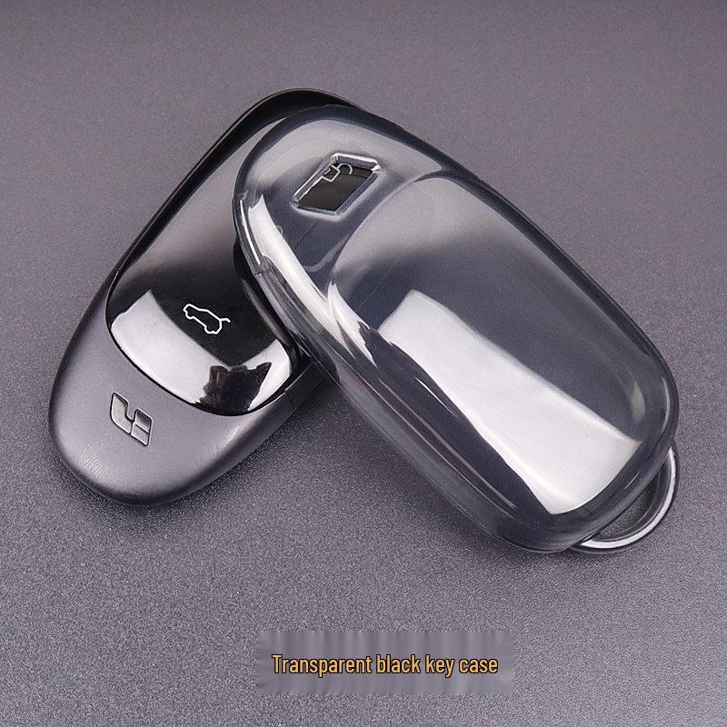 Ultra-Thin Black TPU Soft Transparent Key Case for Ideal One