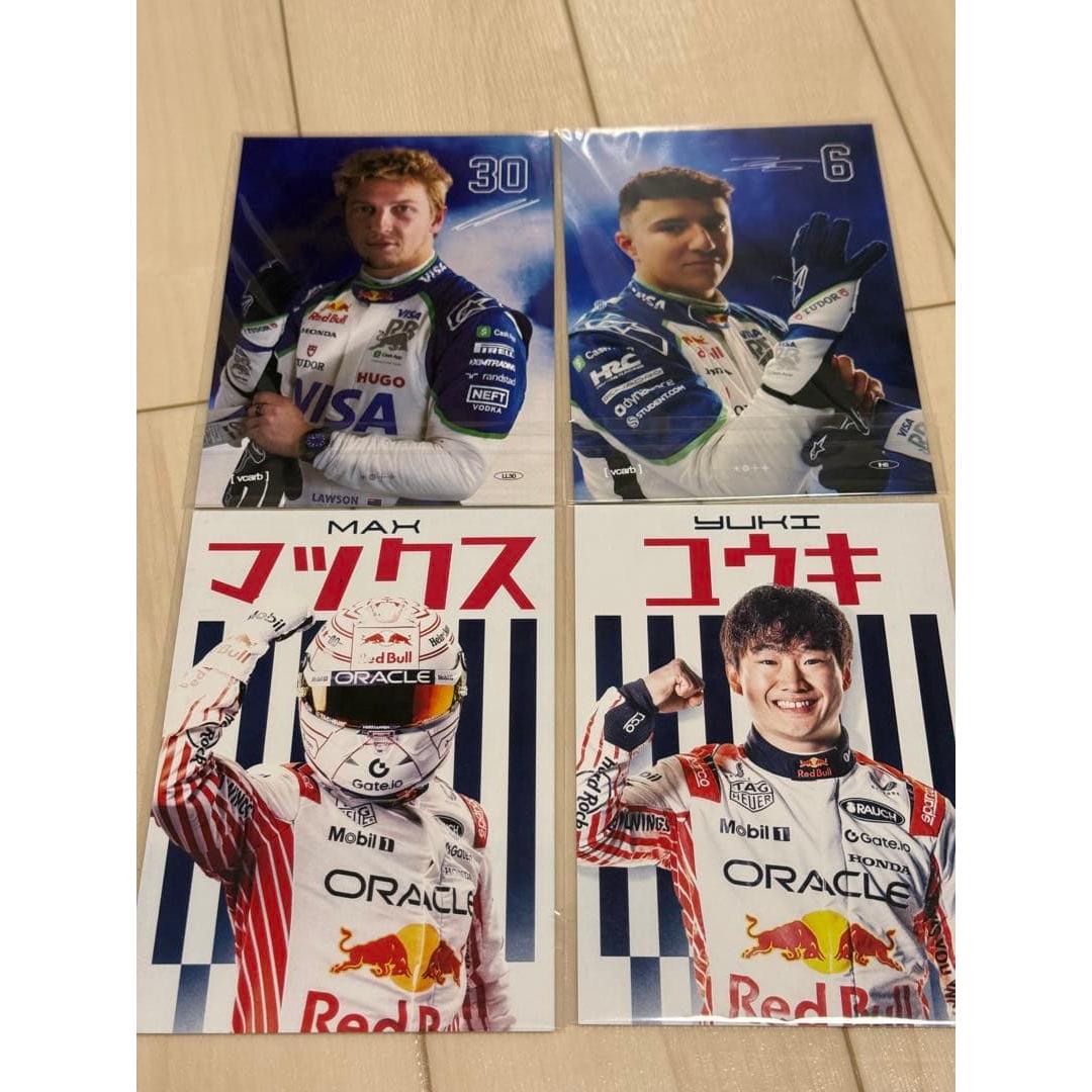 Used F1 Japan GP Red Bull Postcard Hiroki Tsunoda Verstappen Suzuka