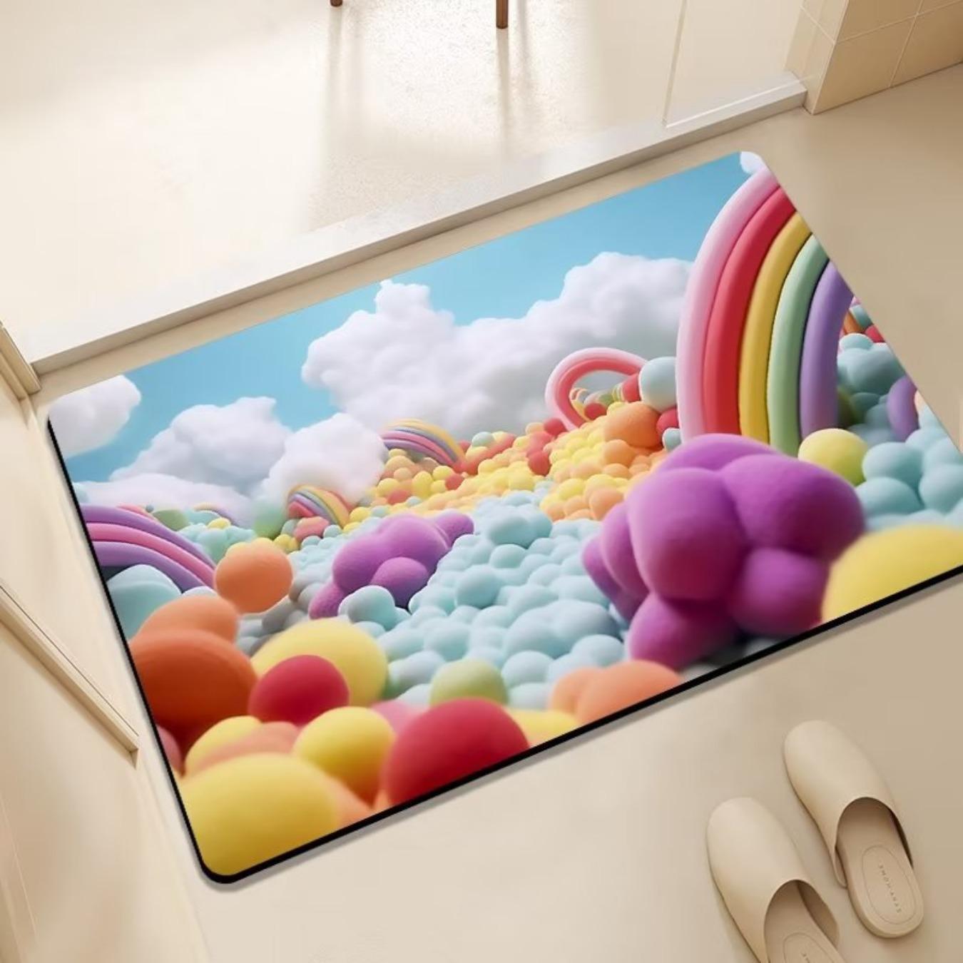 Диатомовая печать в ванной комнате утолщающий коврик для ванной нескользящие ковры — фото 25