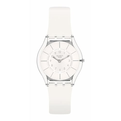 Swatch White Classinness Again Watch SS08K102-S14 Transparent