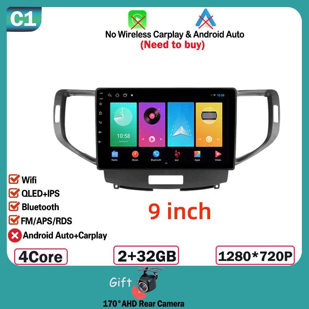 

12.3 Inch Carplay Android Car For Honda Accord 8 Spirior /Acura Tsx 2009 - 2013 Multimedia no 2din DVD 4G Wifi Bluetooth Display