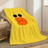 S-sally Duck Throw Lightweight 240g Flannel Blanket Soft Skin-friendly for Summer Cooling