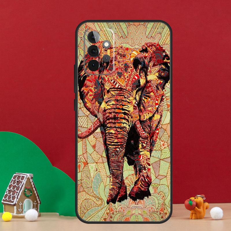 Elephant Floral Tribal Case For Samsung Galaxy A17 A06 A16 A56 A36 A54 A34 A14 A52 A32 A13 A23 A33 A53 A15 A35 A55