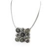Les Trésors De Lily [C5465] - Gray 'Snails' Designer Necklace
