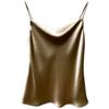 Women's Multicolor Satin Drape Camisole - Elegant Loose Fit with an Acetate Inner Layer