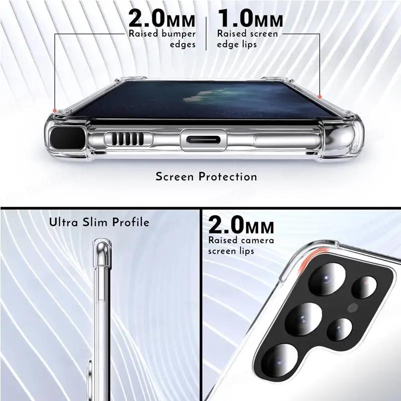 Transparent Soft Phone Case For Samsung S26 Ultra G Magnetic Ring Holder Card Slot Phone Cover For Galaxy S2 Edge S26 Plus