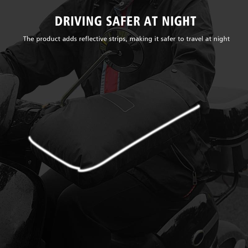 ATV-Zubehör Schneemobil Handwärmer Handschuhe für Herren, Winter Wasserdichte Lenker-Fäustlinge für Motorrad