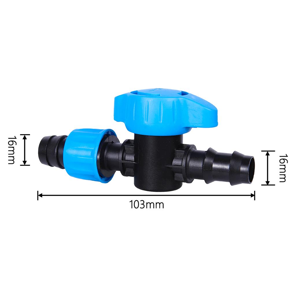 Drip Irrigation Barbed Bypass Valve Drip Line Shut Off Valve Drip System Water Diverting Valve For Agriculture Orchard Greenhous